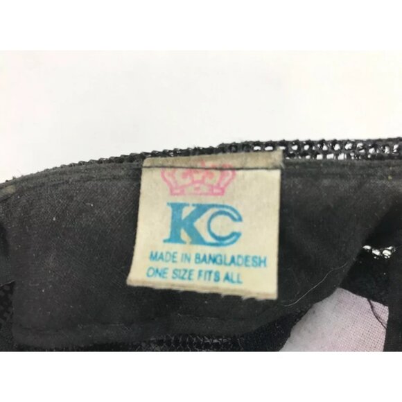 KC‎ Mens Black Embroidered Logo Peterbilit Fits All Trucker Cap Size One - Picture 6 of 6